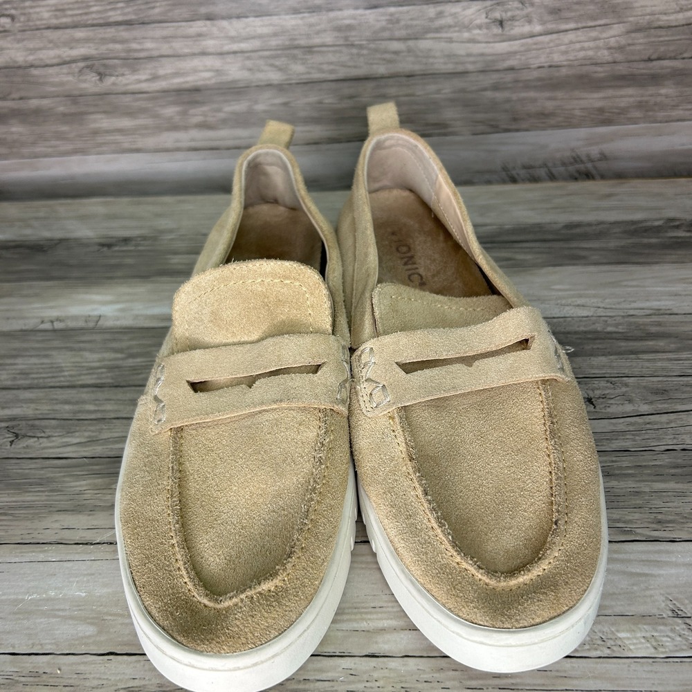 Vionic Uptown Loafers Size 8.5 Beige Tan Penny Shoes Orthotic Comfort Preppy - Picture 2 of 9